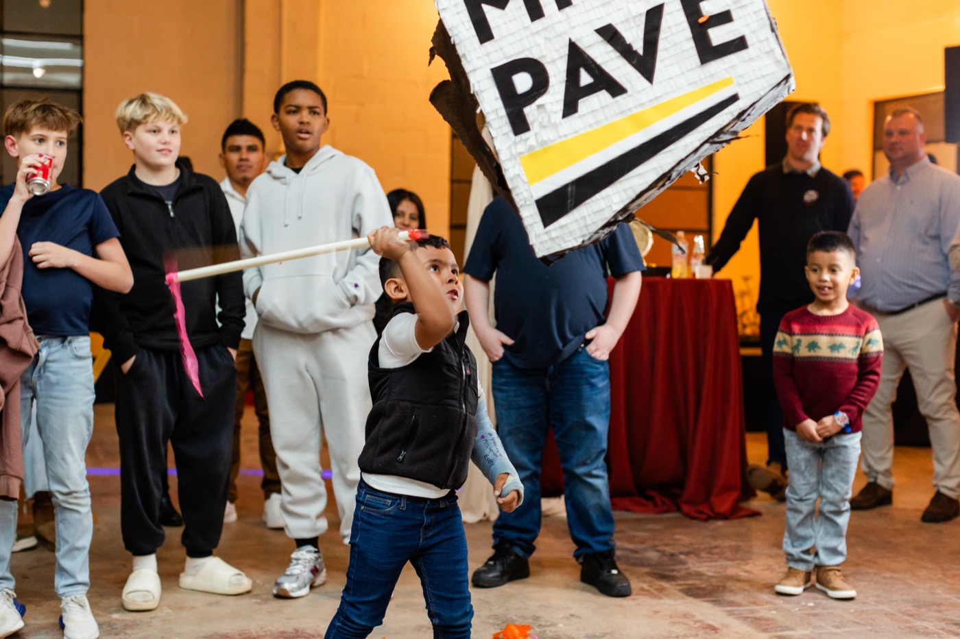 Mr. Pave team moment from a past company event